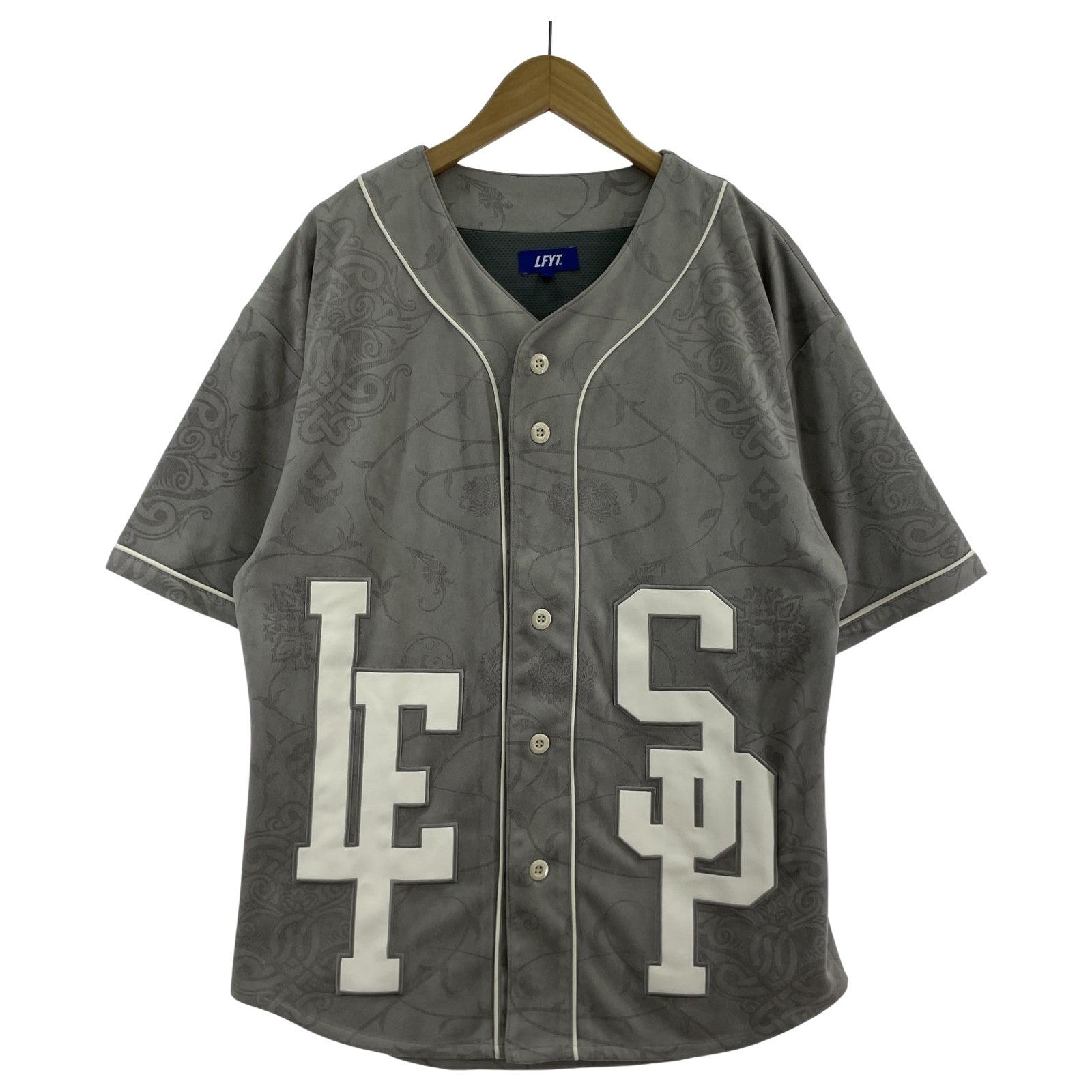 半袖シャツ LFYT×SAMPLES SUEDE BASEBALL SHIRT/GRY L グレー