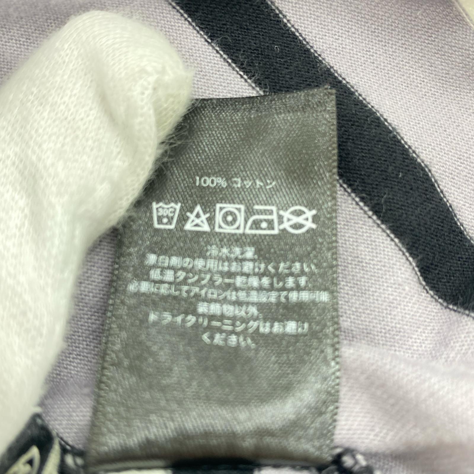 半袖Tシャツ ボーダー 灰 (XL) グレー