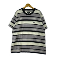 半袖Tシャツ ボーダー 灰 (XL) グレー