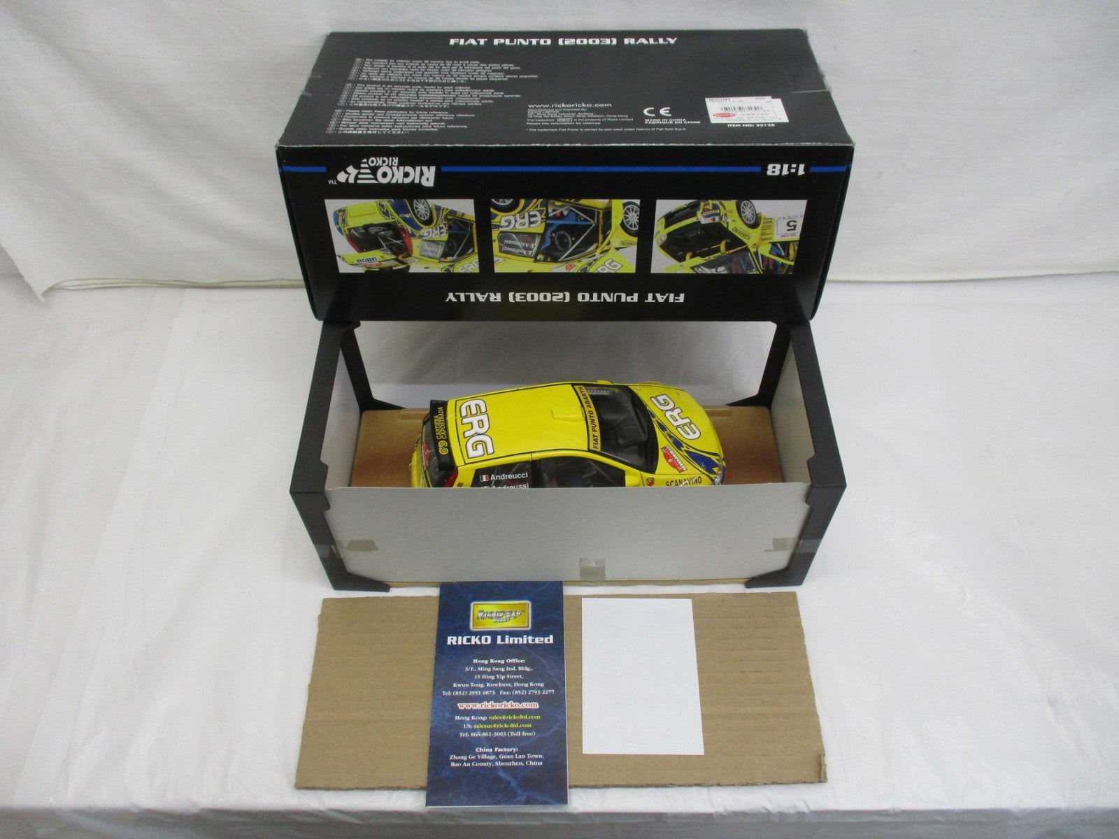 RICKO 1/18 FIAT PUNTO (2003) RALLY スケールカー