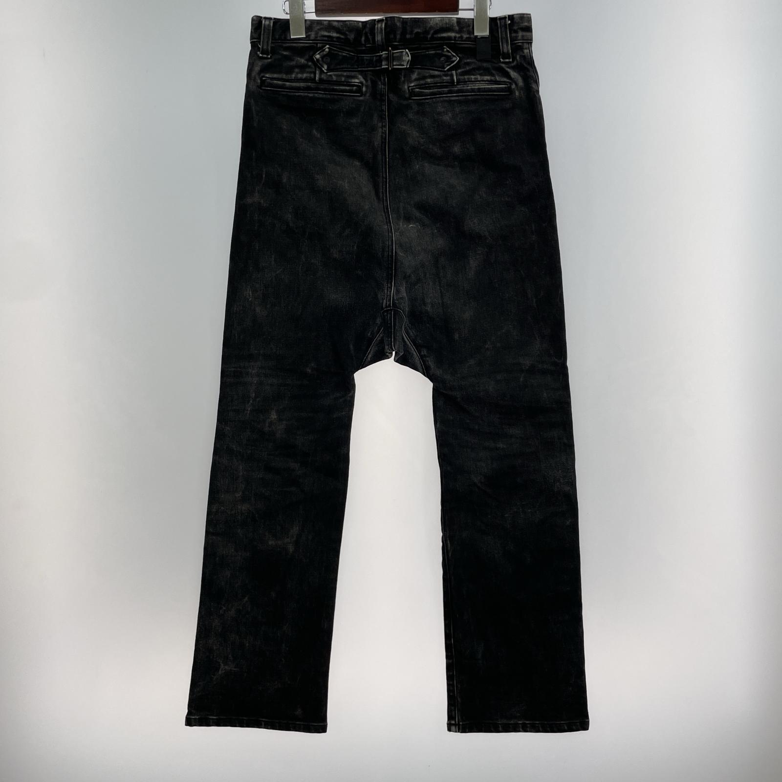 デニムパンツ サルエル ストレッチデニムパンツ S ブラック
