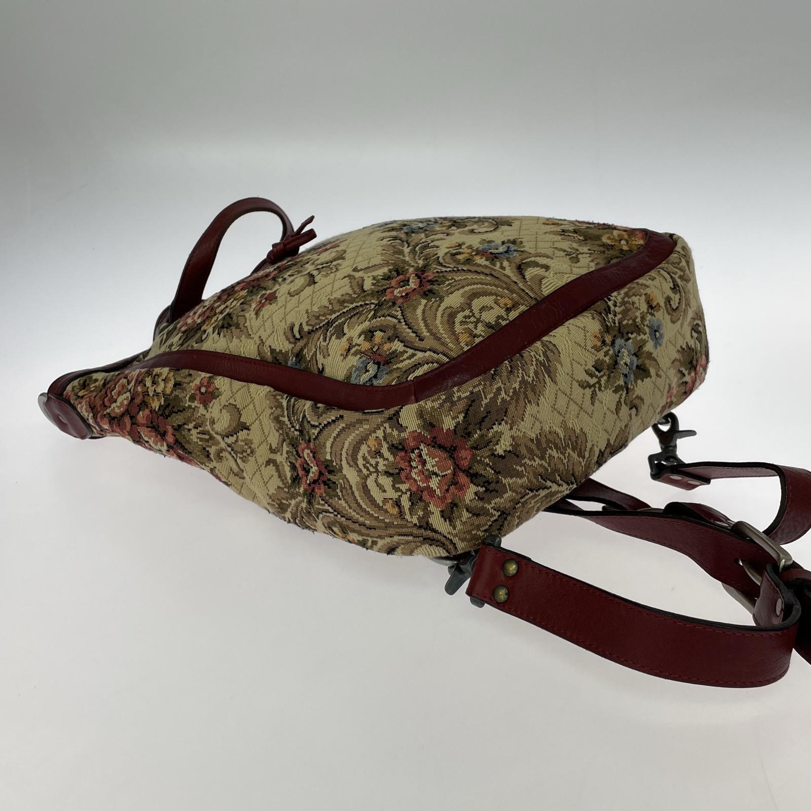 リュック・デイパック 花柄 ジャガード レザー リュック