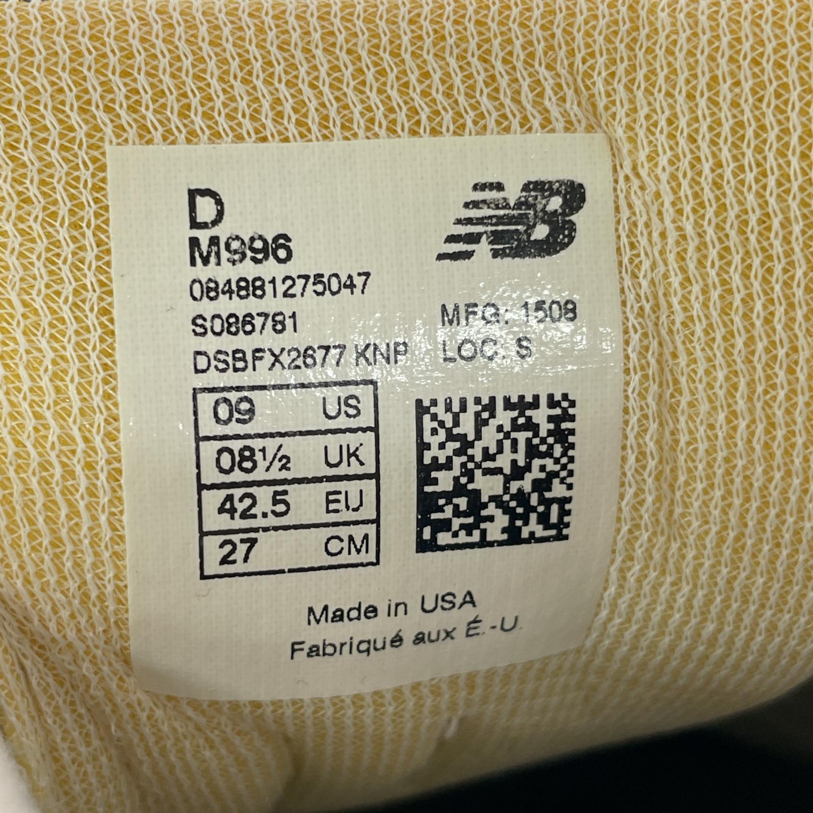 スニーカー M996 27.0cm 27cm (US9 UK8 1/2 EU44) グレー
