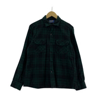 長袖シャツ 50s ボードシャツ ブラックウォッチ 緑 M グリーン