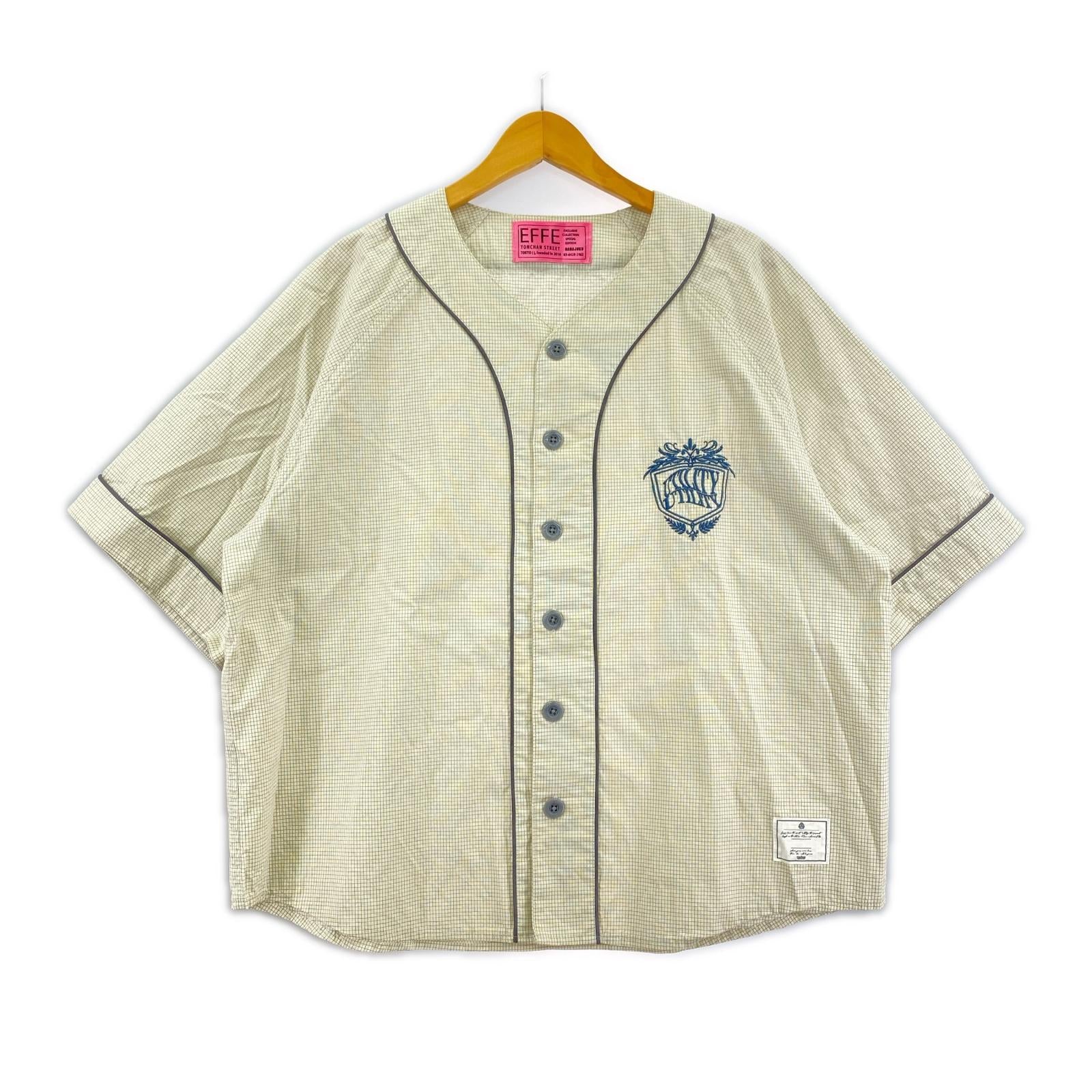 半袖シャツ EFFE TONCHAN STREET ベースボールシャツ ホワイト
