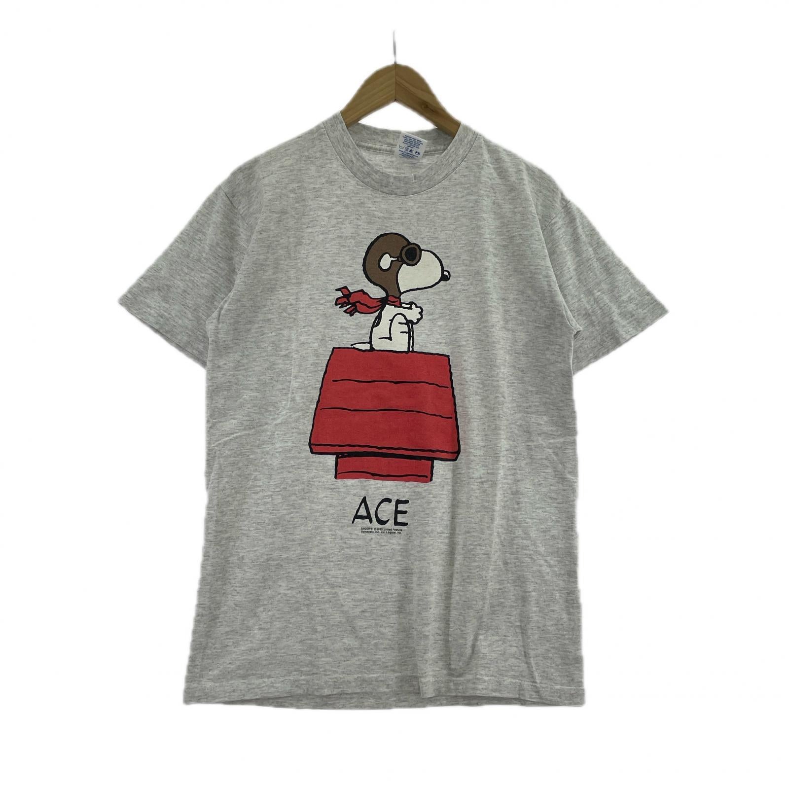 半袖Tシャツ SNOOPY ACE BELTONボディ グレー M M グレー