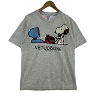 半袖Tシャツ SNOOPY NetWorking Hanesボディ グレー M M グレー