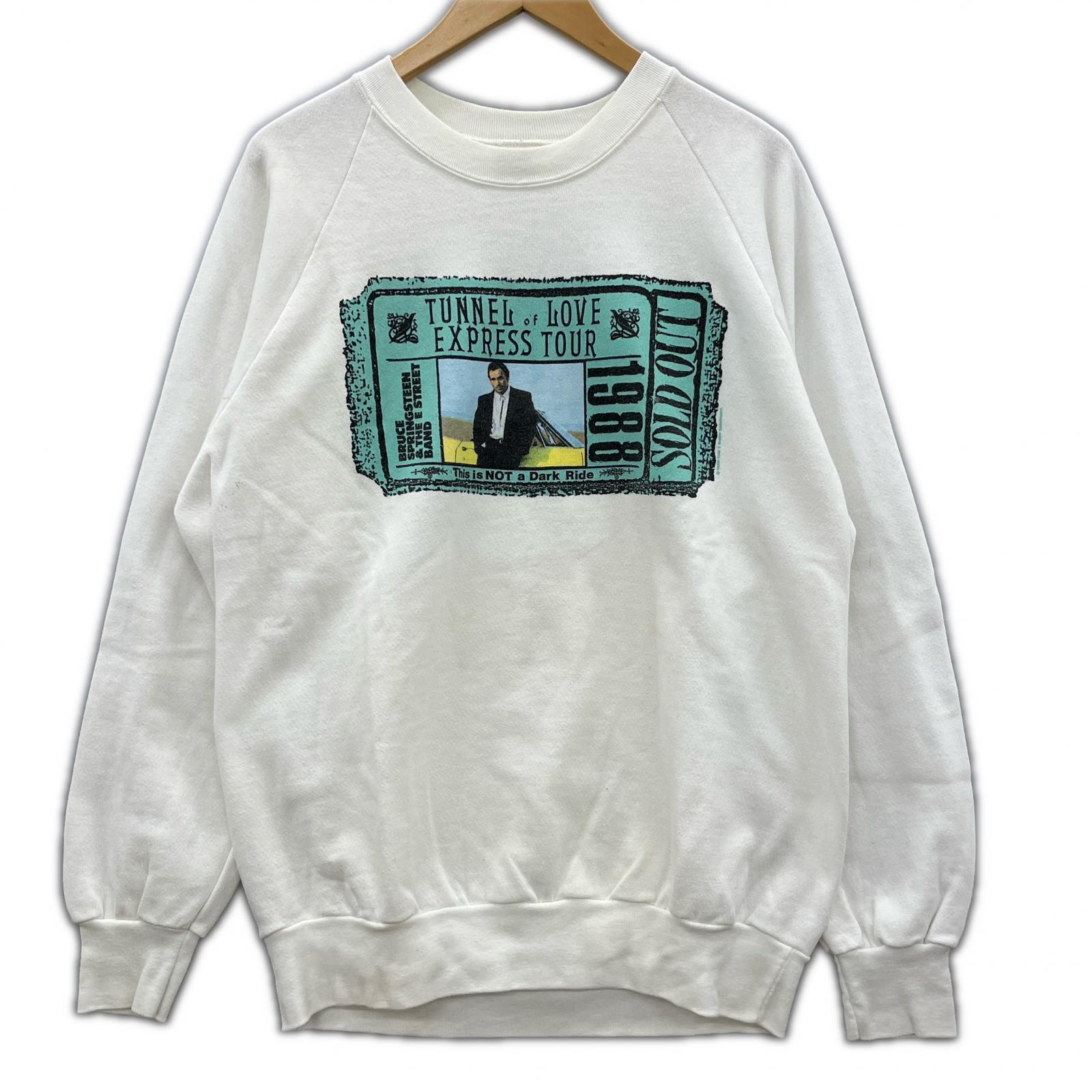 スウェット 88s Bruce Springsteen 白 USA製 XL ホワイト
