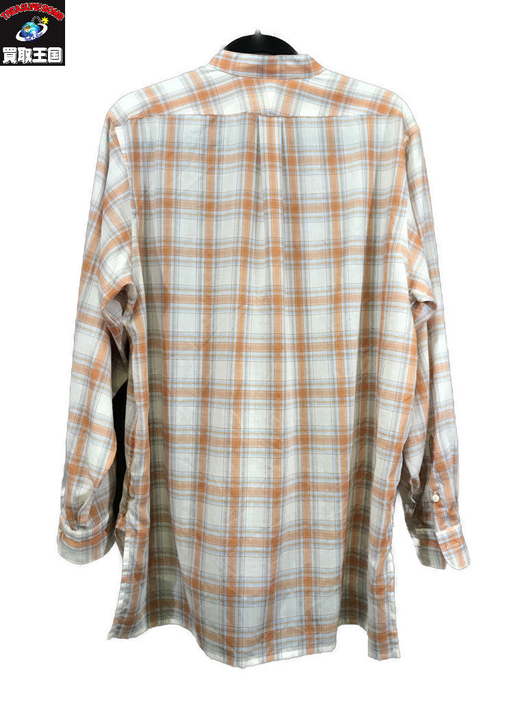 長袖シャツ WOOL BAND COLLAR SHIRTS (3)