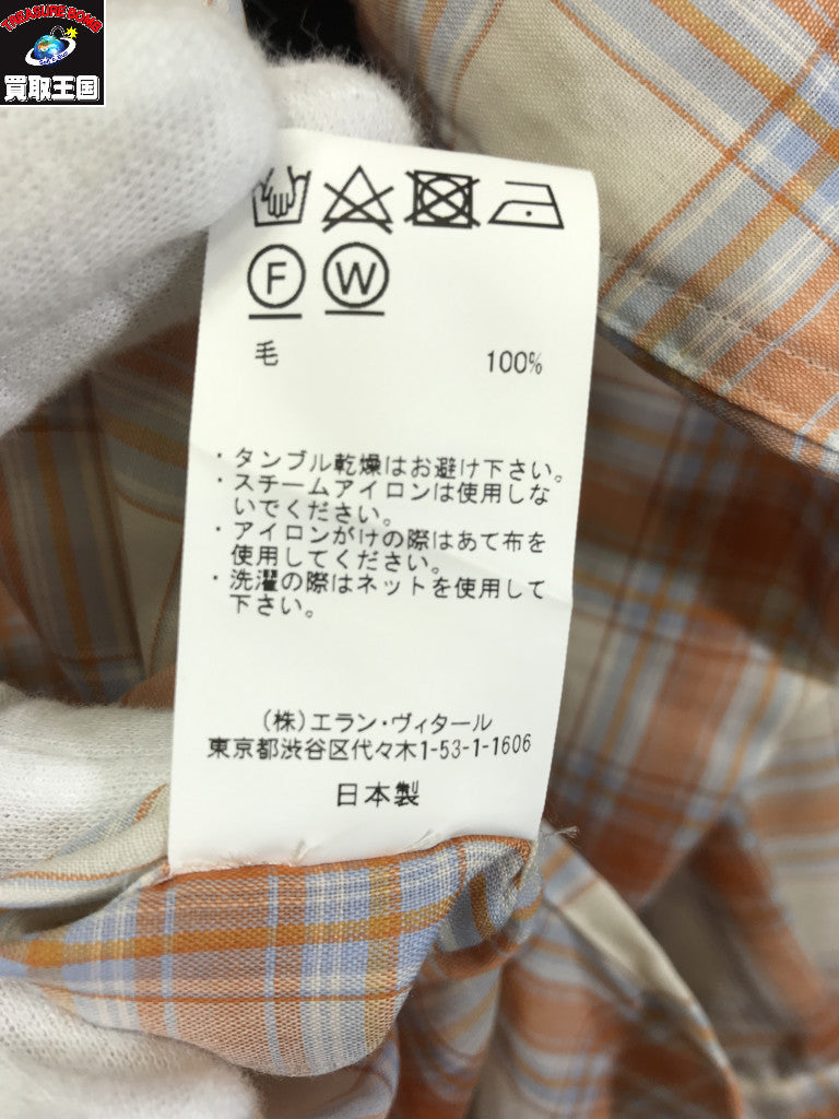 長袖シャツ WOOL BAND COLLAR SHIRTS (3)