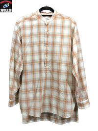 長袖シャツ WOOL BAND COLLAR SHIRTS (3)