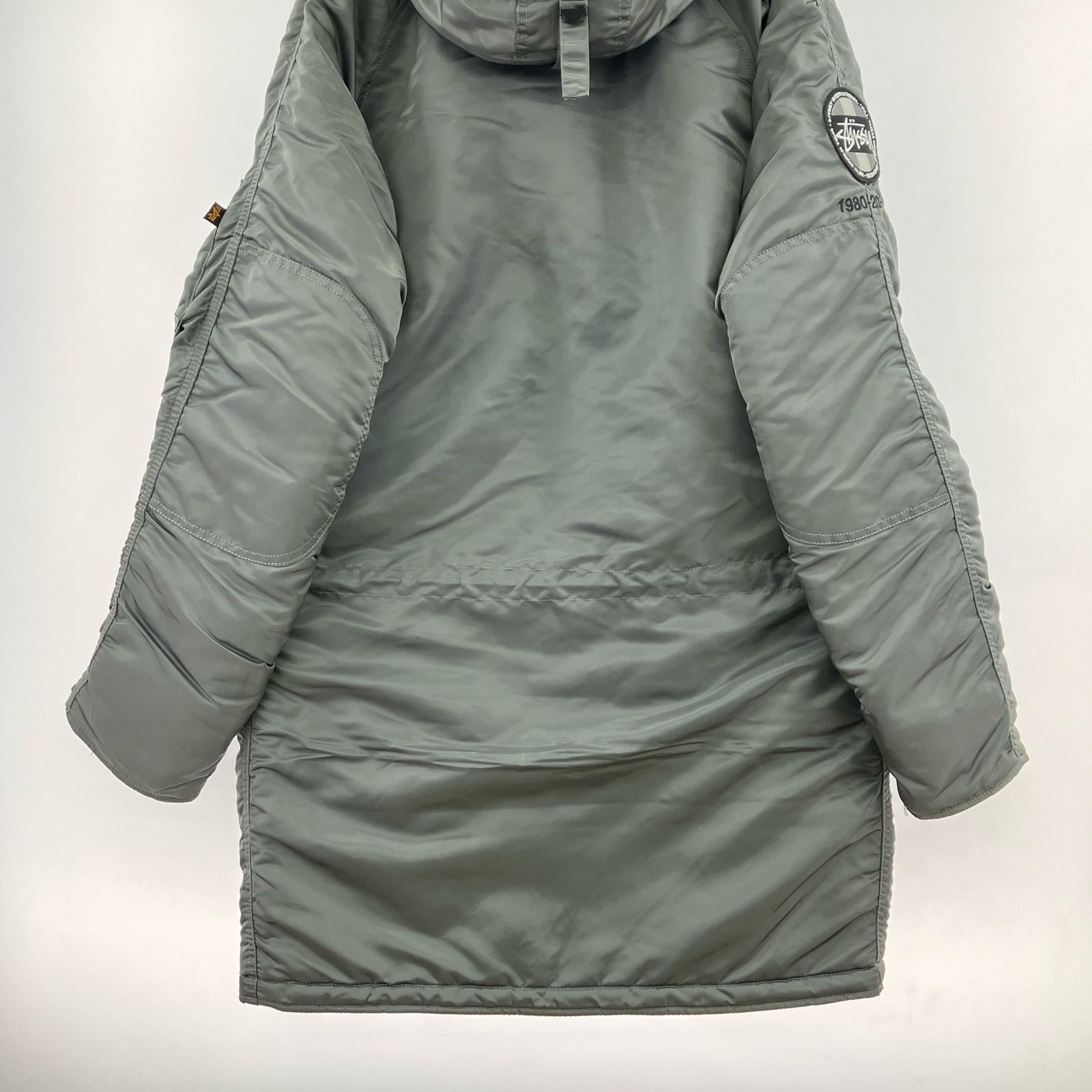 ジャケット STUSSY ×ALPHA 35周年 N-3B フライトジャケット M グレー M グレー