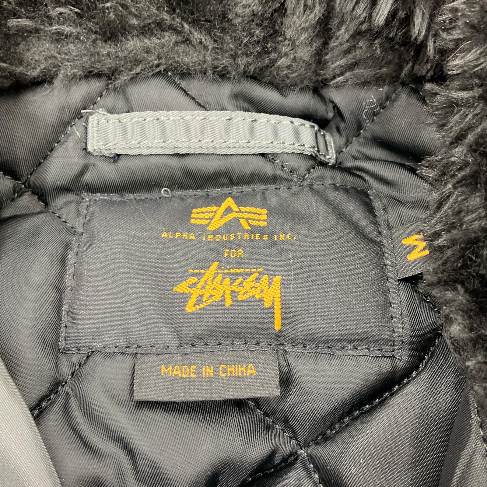 ジャケット STUSSY ×ALPHA 35周年 N-3B フライトジャケット M グレー M グレー