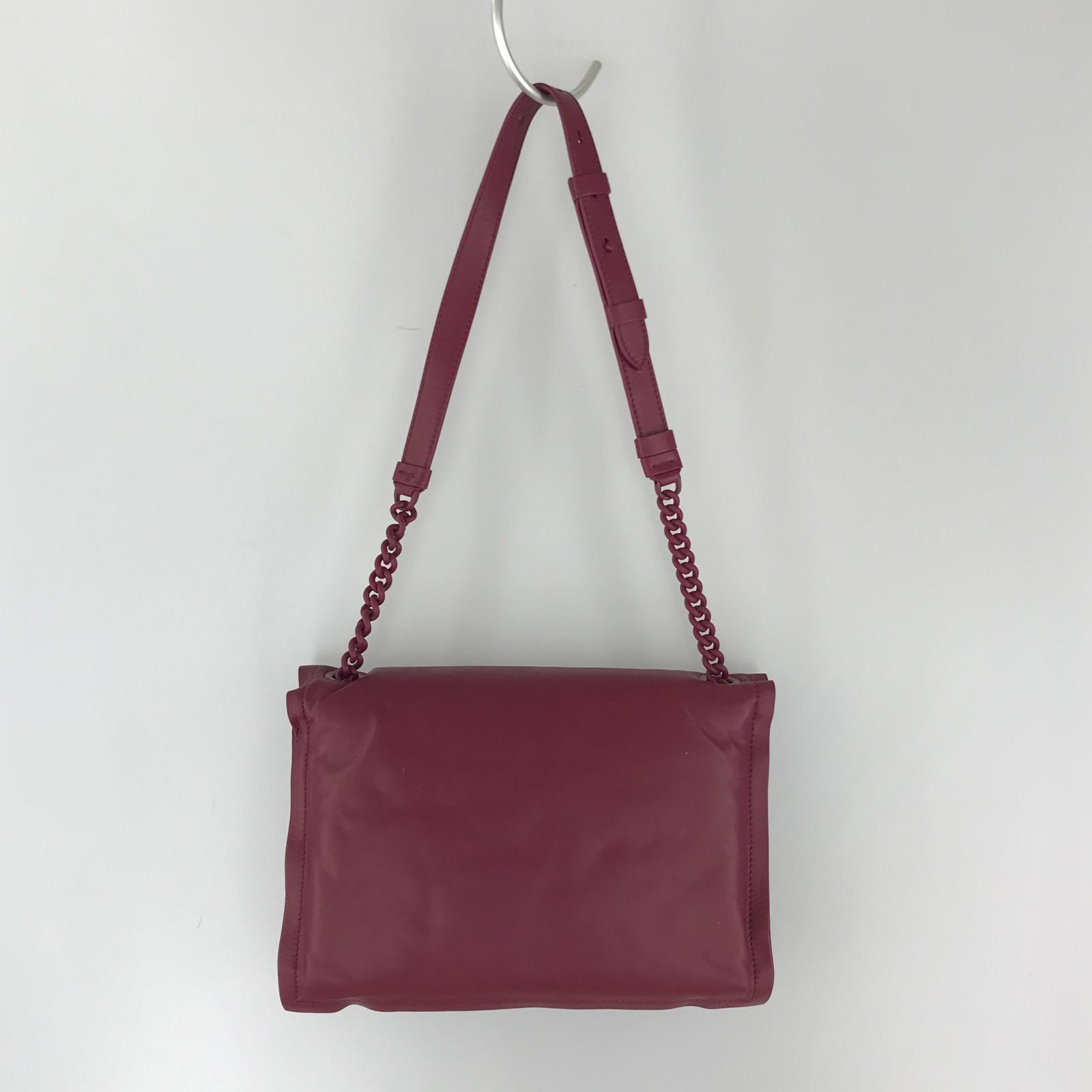 S.Ferragamo VIVA BOW ヴァラリボン チェーンショルダーバッグ ボルドー 211287