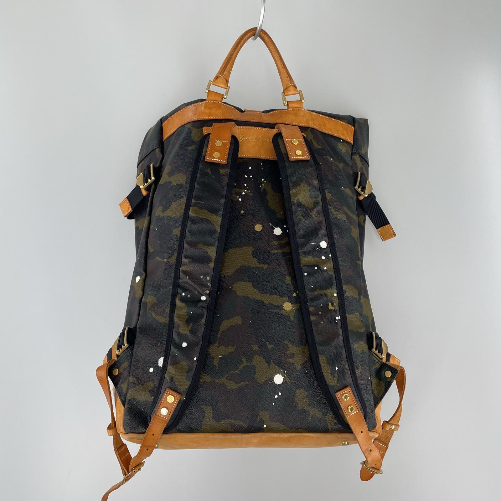 リュック・デイパック GENTIL BANDIT ペンキ カモフラ レザー リュック