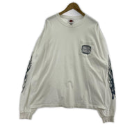 半袖Tシャツ 00s Flame Print L/S Tee WHT XL ホワイト
