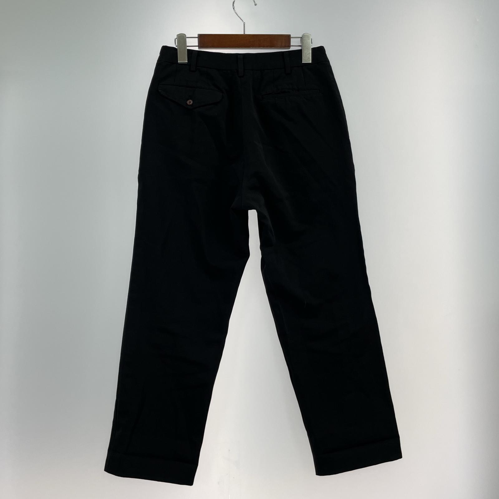 パンツ COMME des GARCONS HOMME DEUX ポリ縮絨 スラックス L ブラック ブラック