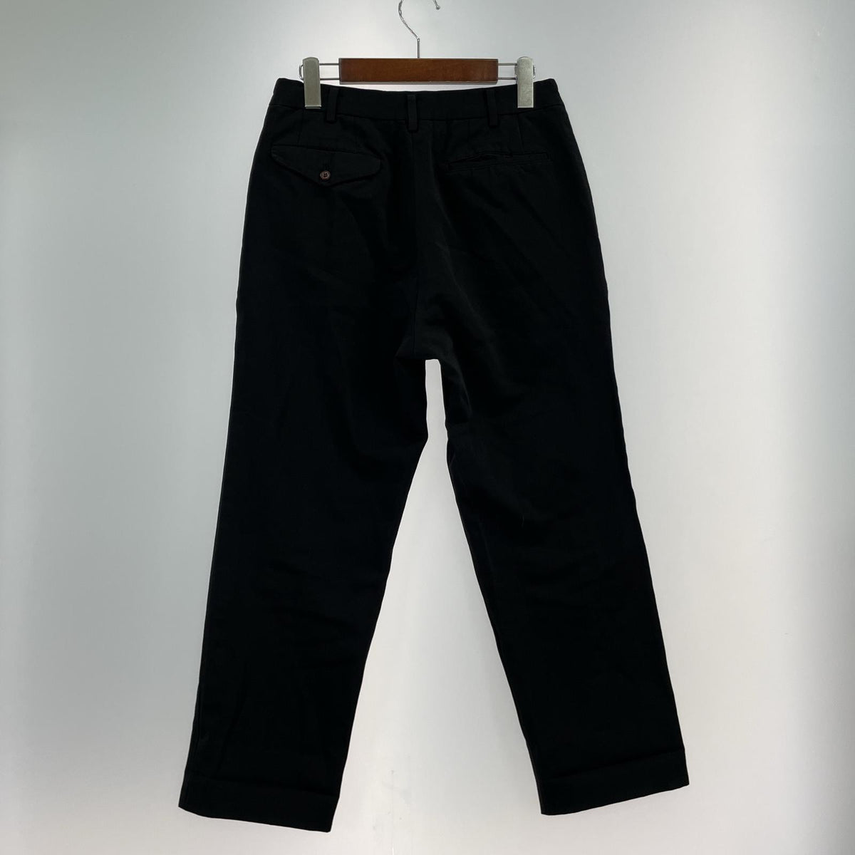 パンツ COMME des GARCONS HOMME DEUX ポリ縮絨 スラックス L ブラック ブラック