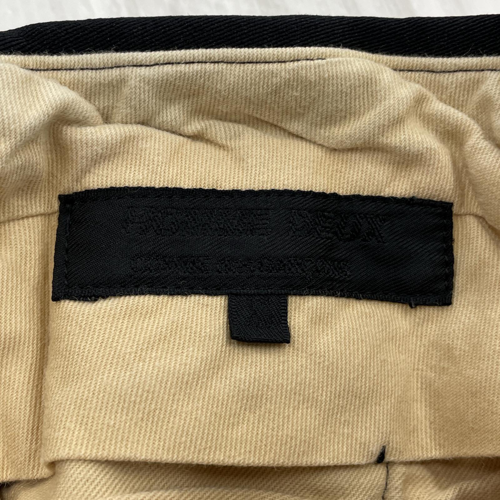 パンツ COMME des GARCONS HOMME DEUX ポリ縮絨 スラックス L ブラック ブラック