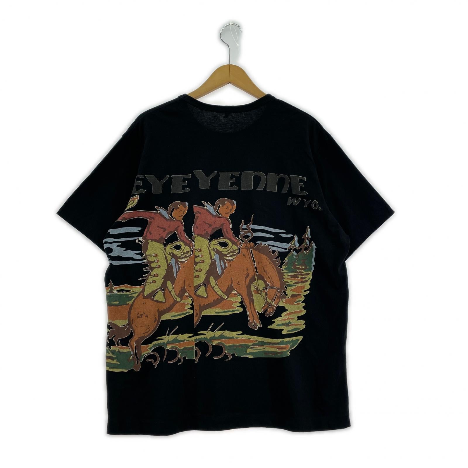 半袖Tシャツ KHOKI/25ss/Cowboy print T-shirt 3 ブラック