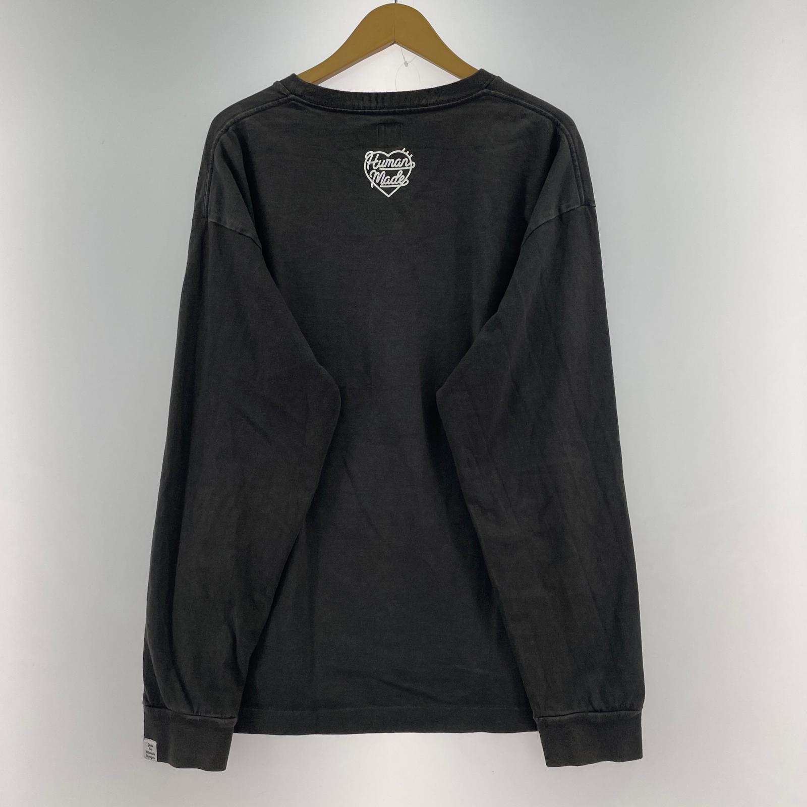 長袖Tシャツ HUMAN MADE 23AW Graphic L/S T-Shirt ハートプリントL/STee XL チャコール ブラック