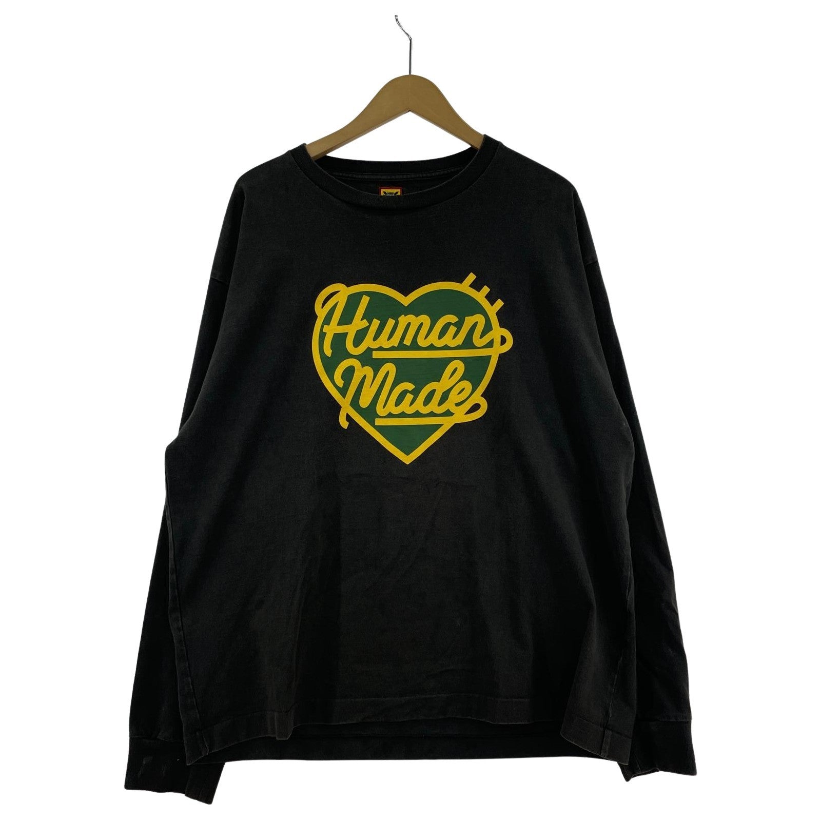 長袖Tシャツ HUMAN MADE 23AW Graphic L/S T-Shirt ハートプリントL/STee XL チャコール ブラック
