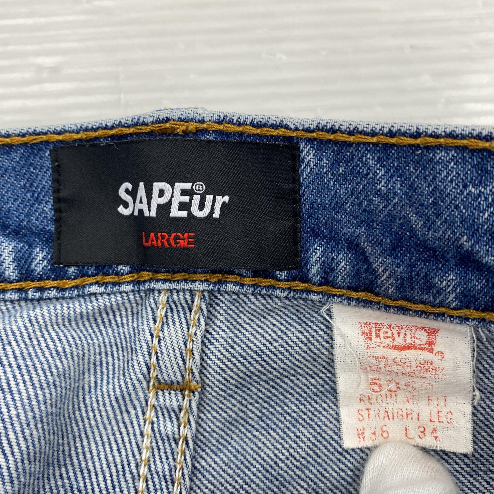 デニムパンツ ×Levi's 505 リメイクペイントデニム W36L34