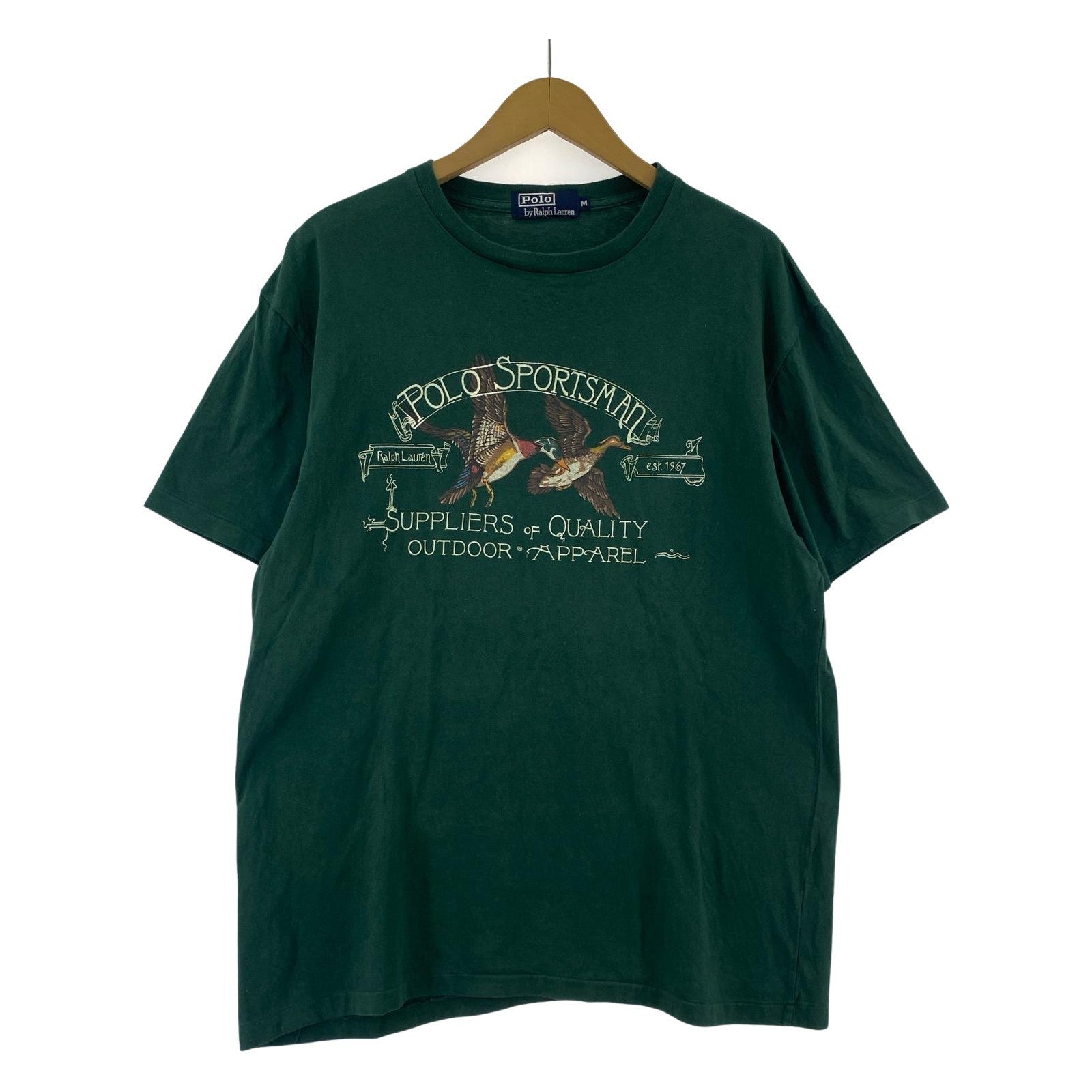 半袖Tシャツ 90s ハンティングプリント 緑(M) M