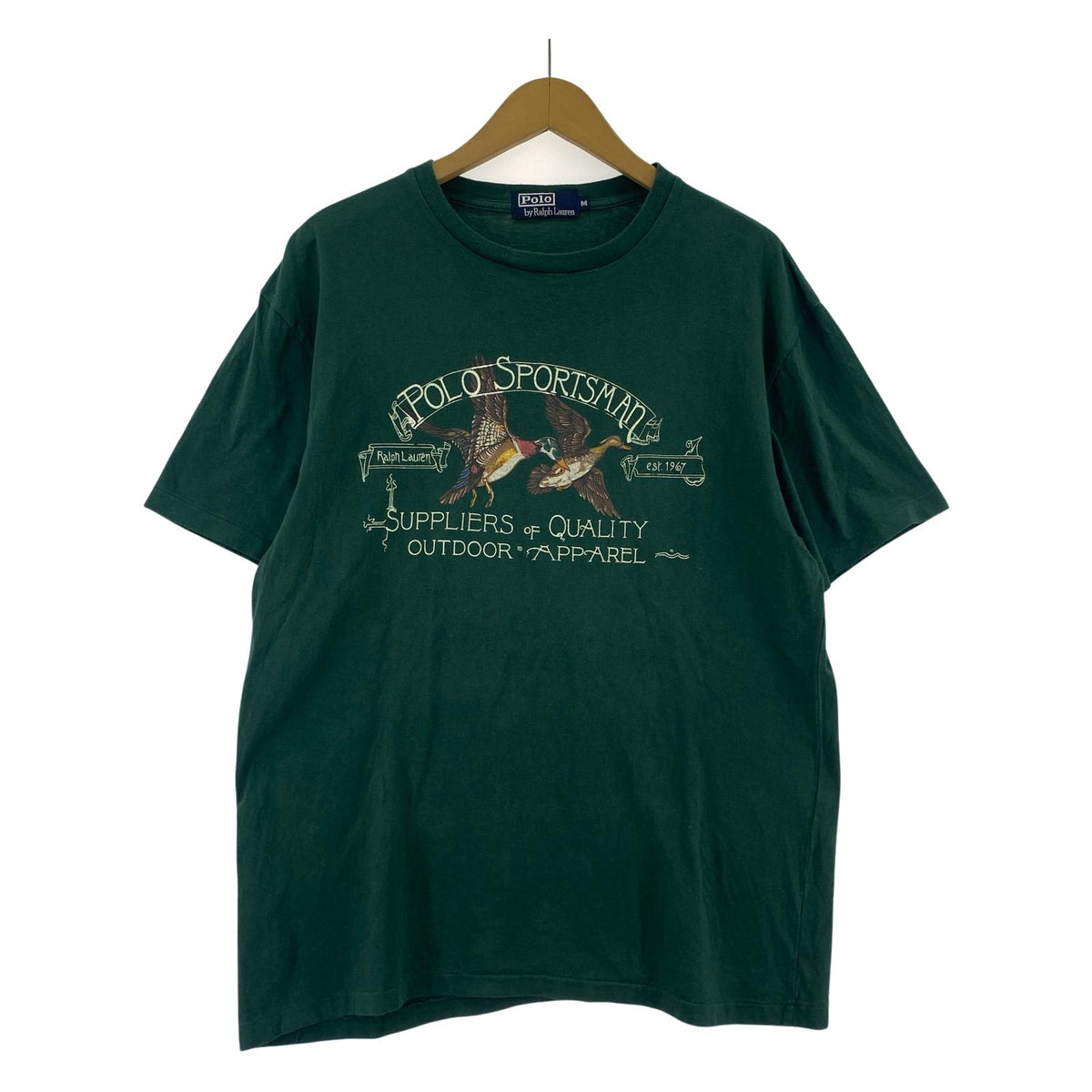 半袖Tシャツ 90s ハンティングプリント 緑(M) M