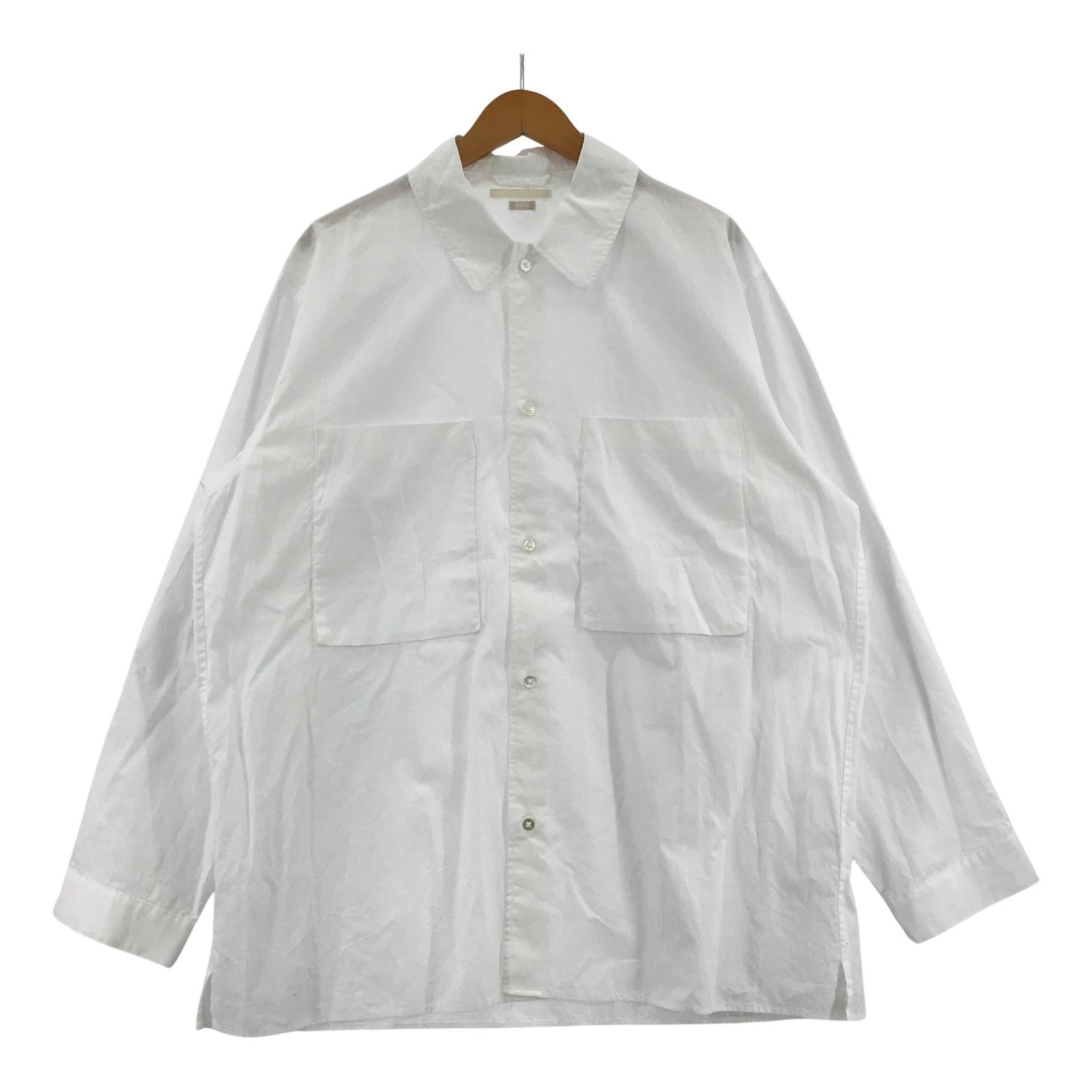 長袖シャツ Chambray Gusset PKT Shirt/BHS24S004C70 ホワイト
