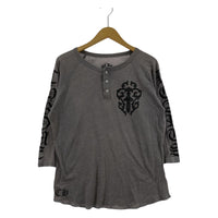 長袖Tシャツ ヘンリーネック ダガー グレー(L) グレー