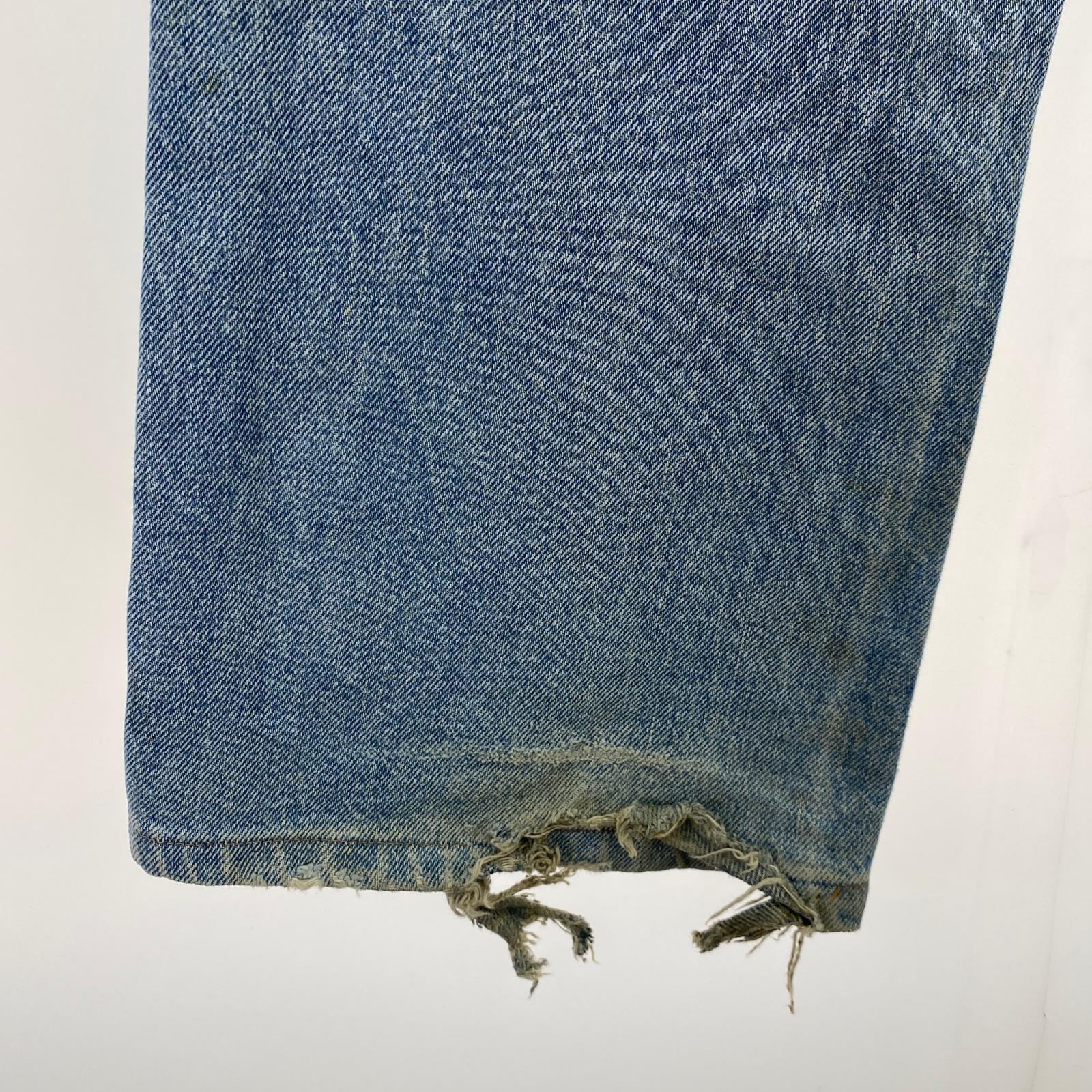 デニムパンツ 70s~ Levi`s 517 66後期 42TALON ボタン裏2 ブルー
