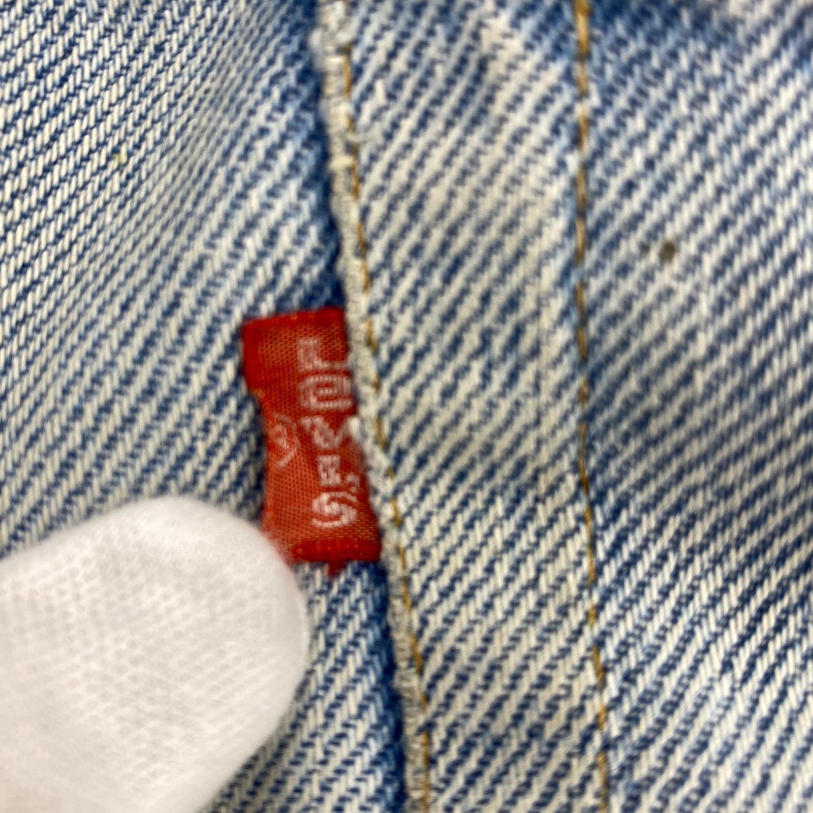 デニムパンツ 70s~ Levi`s 517 66後期 42TALON ボタン裏2 ブルー