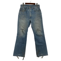 デニムパンツ 70s~ Levi`s 517 66後期 42TALON ボタン裏2 ブルー