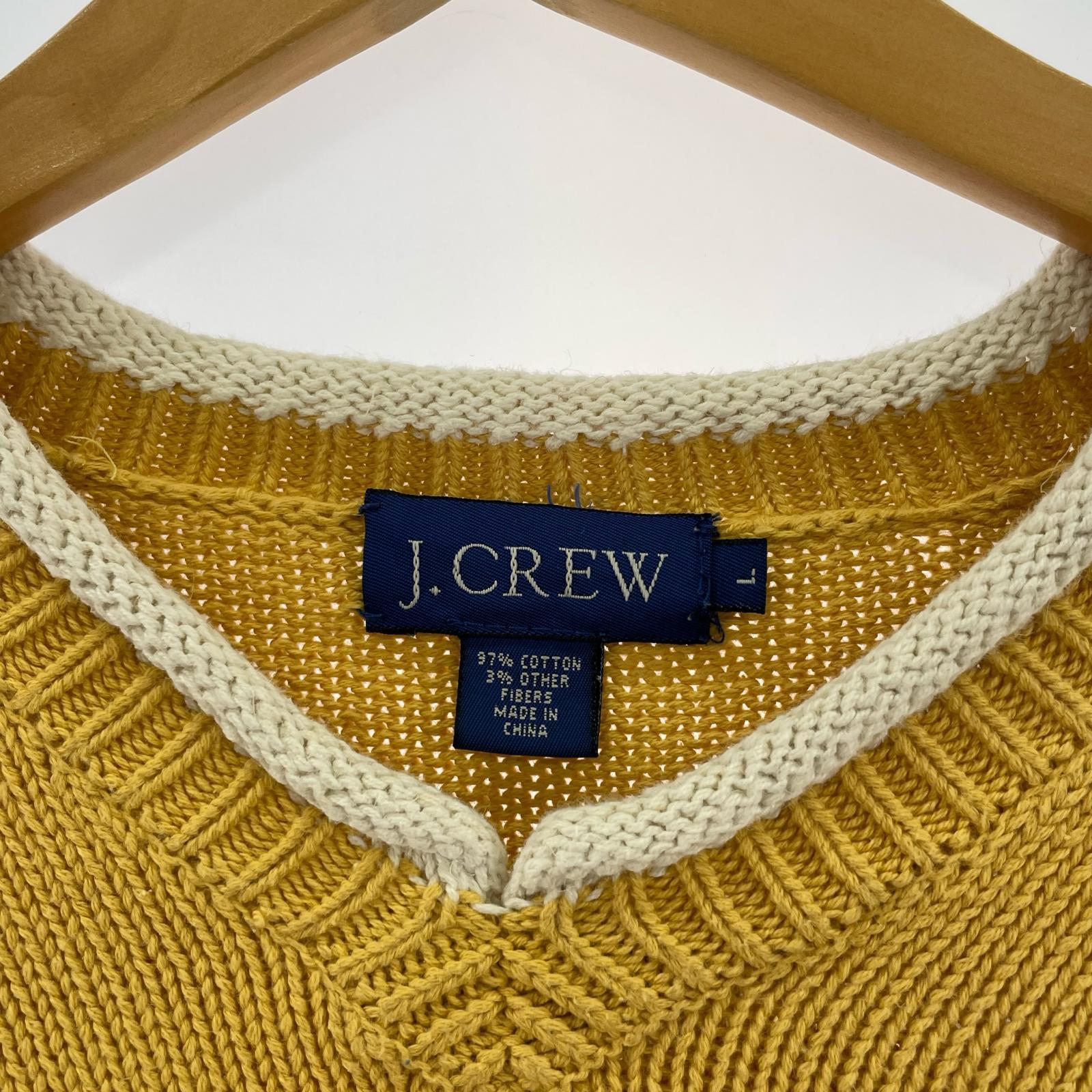 ニット 90s/J.CREW/コットンニット/Vネック/L L