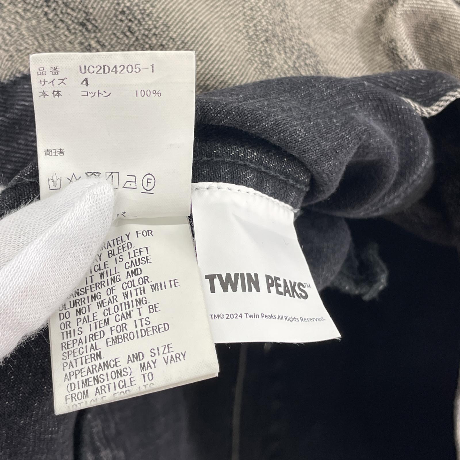 ジャケット UNDERCOVER 24AW TWIN PEAKS ブラックデニムジャケット 4 ブラック 4 ブラック