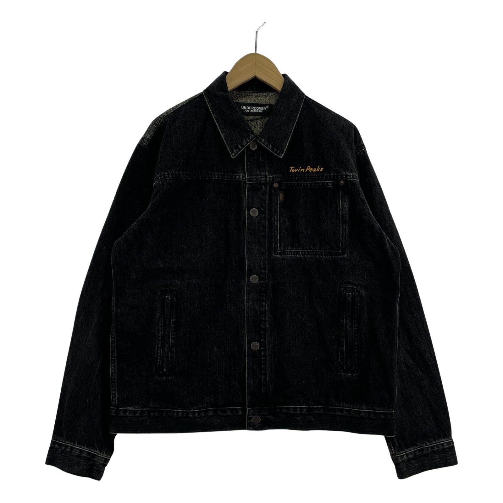ジャケット UNDERCOVER 24AW TWIN PEAKS ブラックデニムジャケット 4 ブラック 4 ブラック