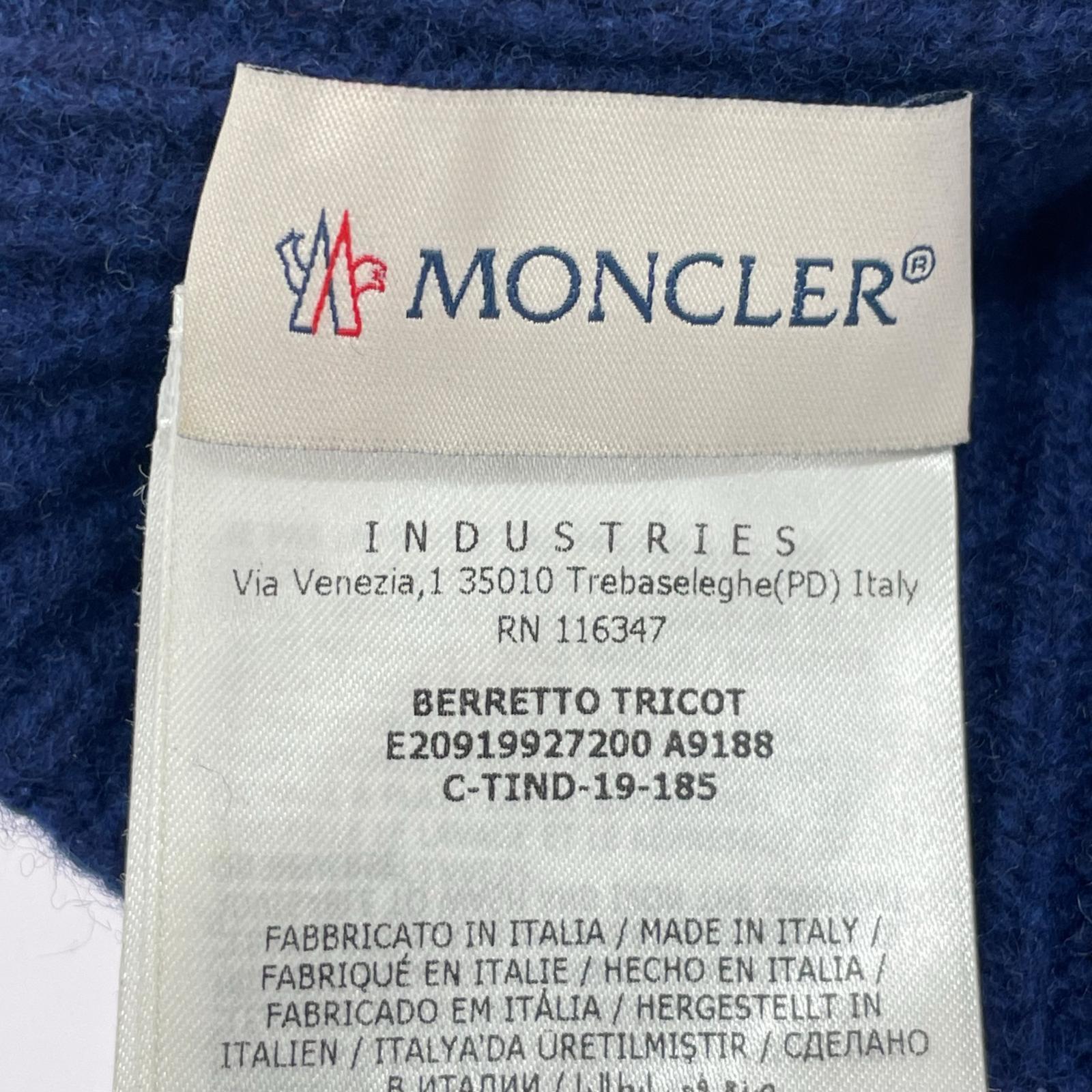 ニットキャップ ワッペンビーニー ブルー
