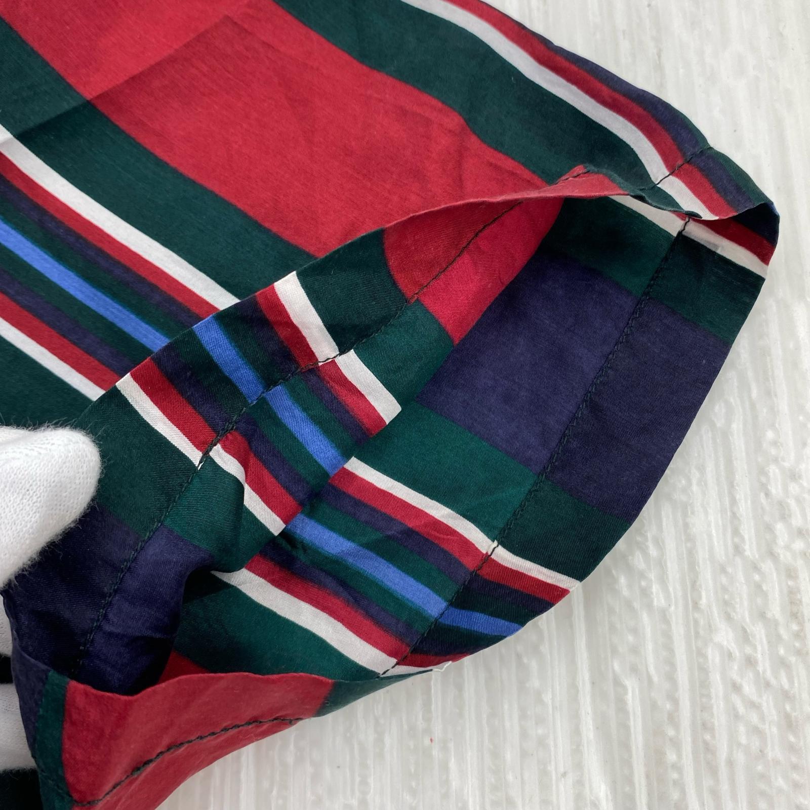 半袖シャツ MAXDECO 90S シルクシャツ セットアップ ストライプ マルチカラー