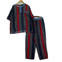 半袖シャツ MAXDECO 90S シルクシャツ セットアップ ストライプ マルチカラー