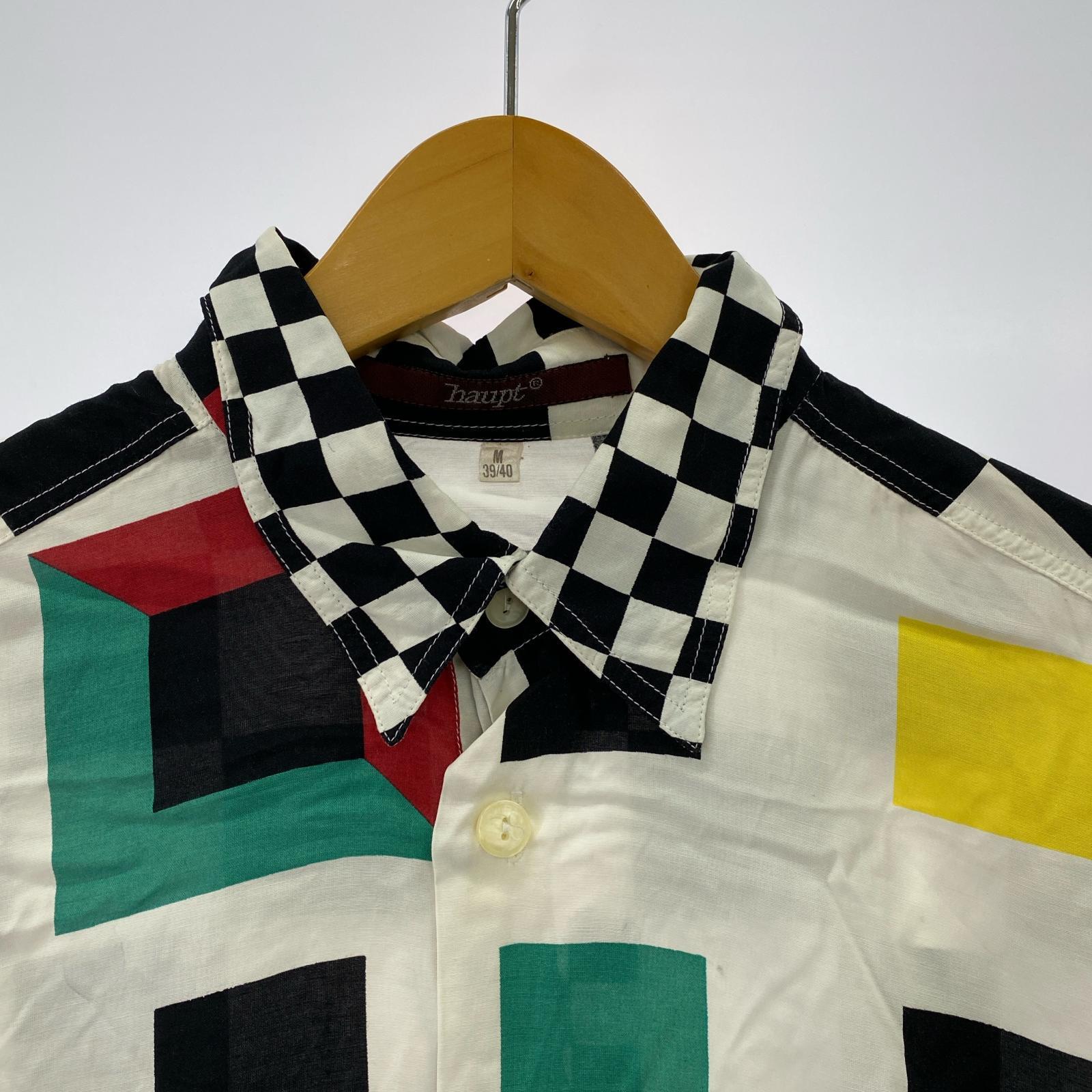 長袖シャツ 80s haupt 総柄 レーヨンシャツ (M) M