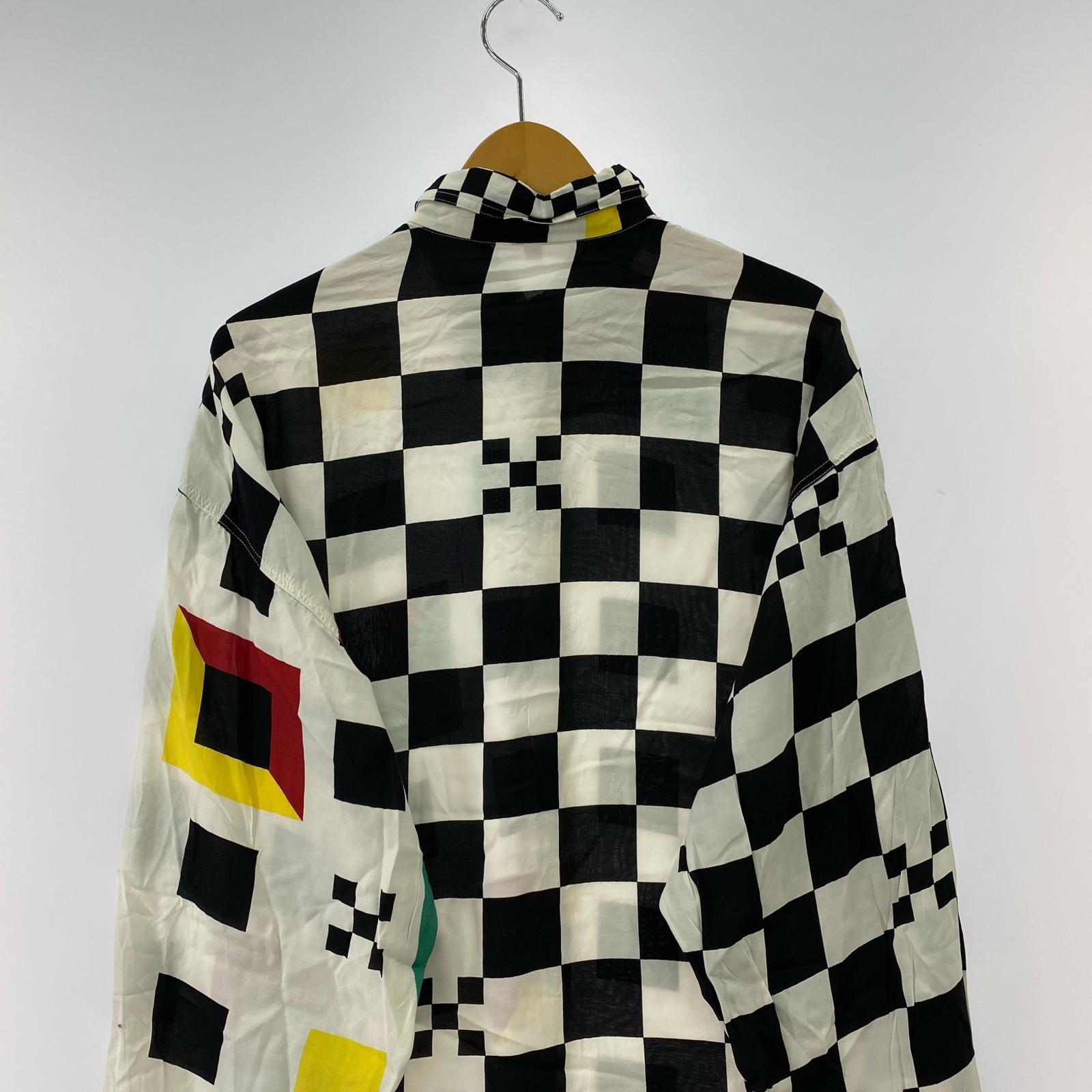 長袖シャツ 80s haupt 総柄 レーヨンシャツ (M) M