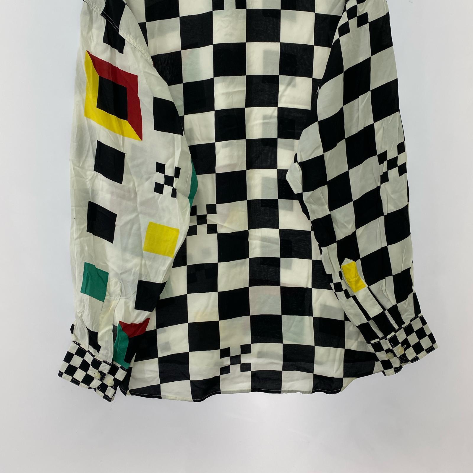長袖シャツ 80s haupt 総柄 レーヨンシャツ (M) M