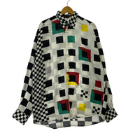 長袖シャツ 80s haupt 総柄 レーヨンシャツ (M) M