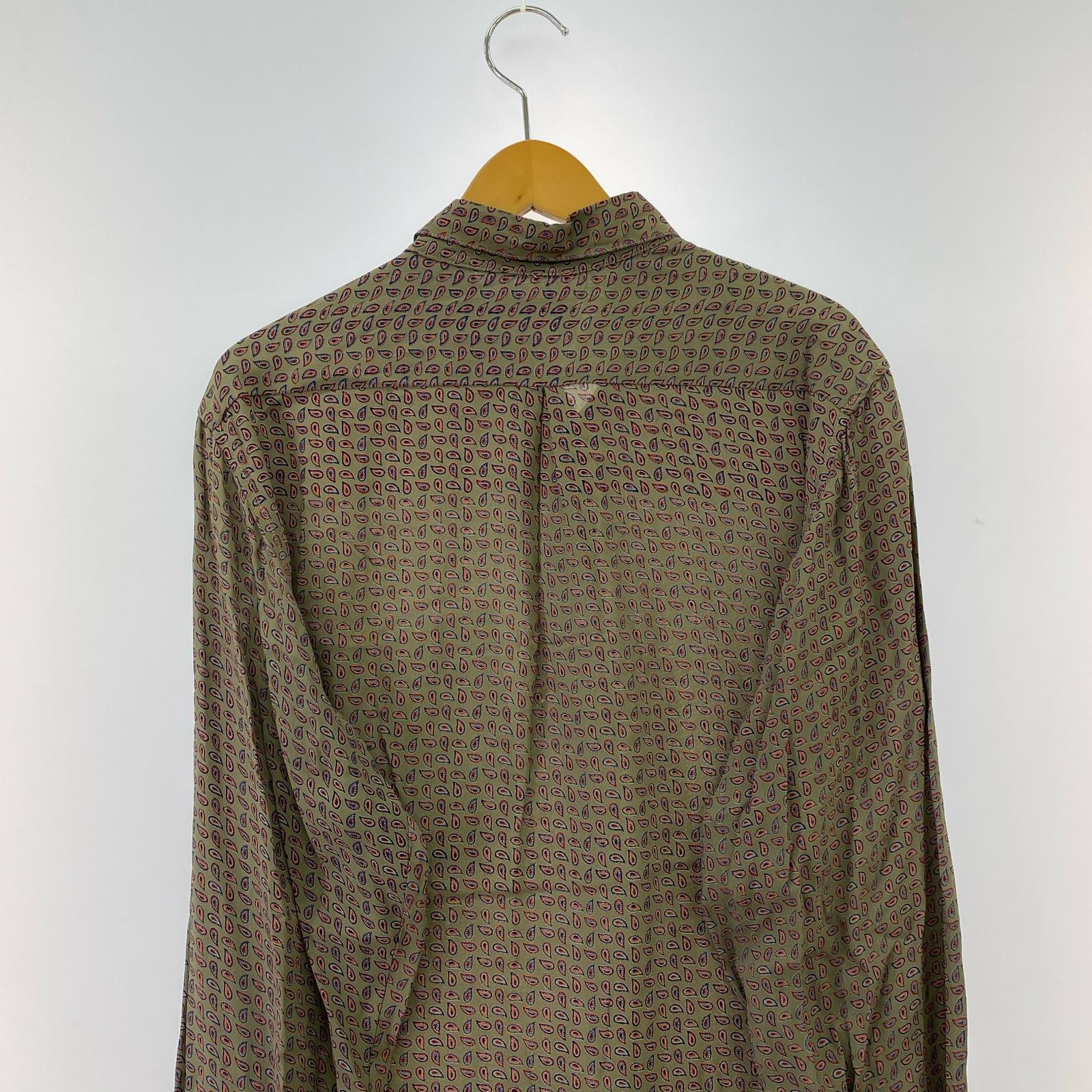 長袖シャツ 70s ペイズリーシャツ 総柄(M) M