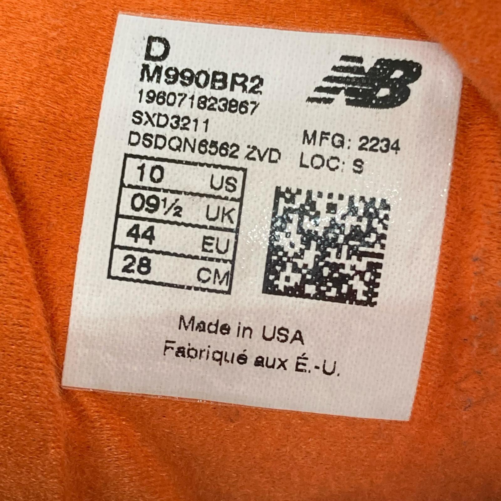 スニーカー Teddy Santis 990V2 28.0 茶紫 28cm (US10 UK9 1/2 EU46) ブラウン