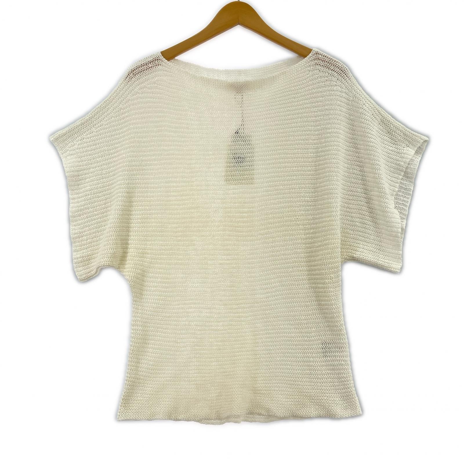 半袖Tシャツ ニットカットソー ベージュ S ベージュ