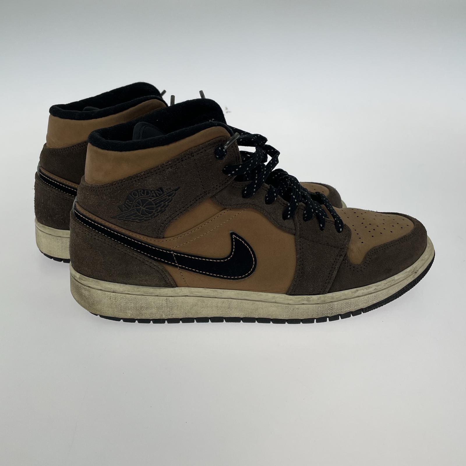 スニーカー AIR JORDAN 1 MID ブラウン (27.5) 27.5cm (US9 1/2 UK9 EU45) ブラウン