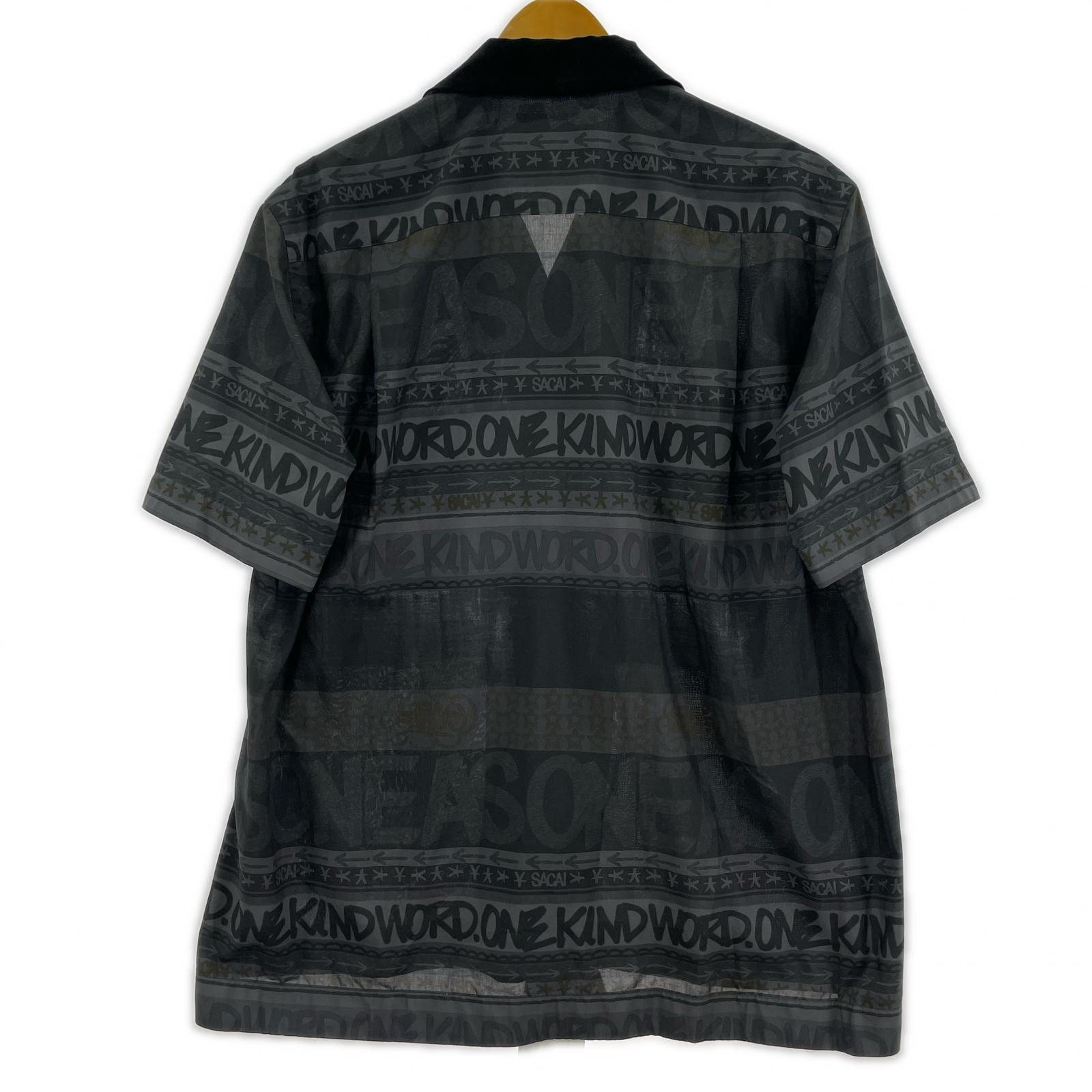 半袖シャツ Sacai 23SS Eric Haze Bandana Print Shirt 23-03076M (1) 1 ブラック