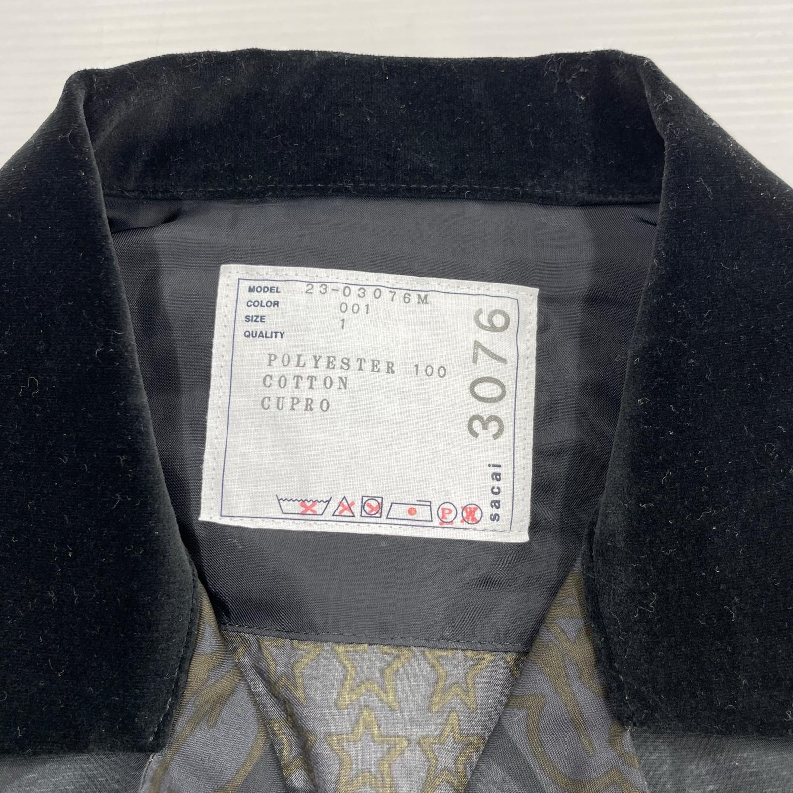 半袖シャツ Sacai 23SS Eric Haze Bandana Print Shirt 23-03076M (1) 1 ブラック